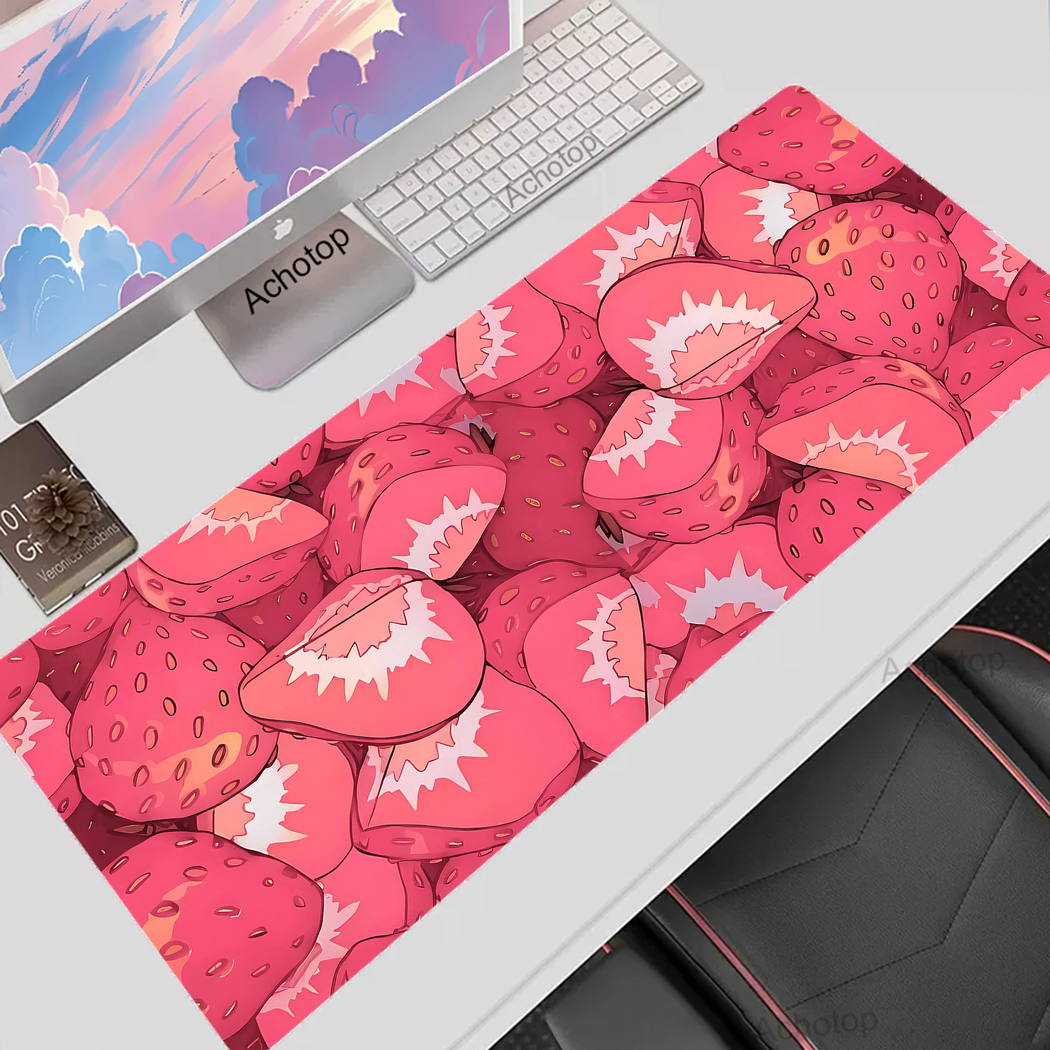 

Fruit Mousepad XXL 80x30cm Keyboard Mat Computer Mouse Mat Cute Cat Deskmat Office Carpet Large Mouse Pad Company Mousepads