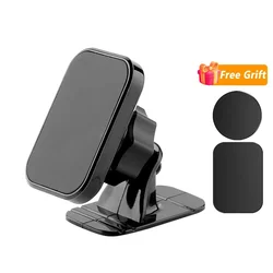 Universal Magnetic Car Phone Holder - Air Vent & Dashboard Mount (Black)