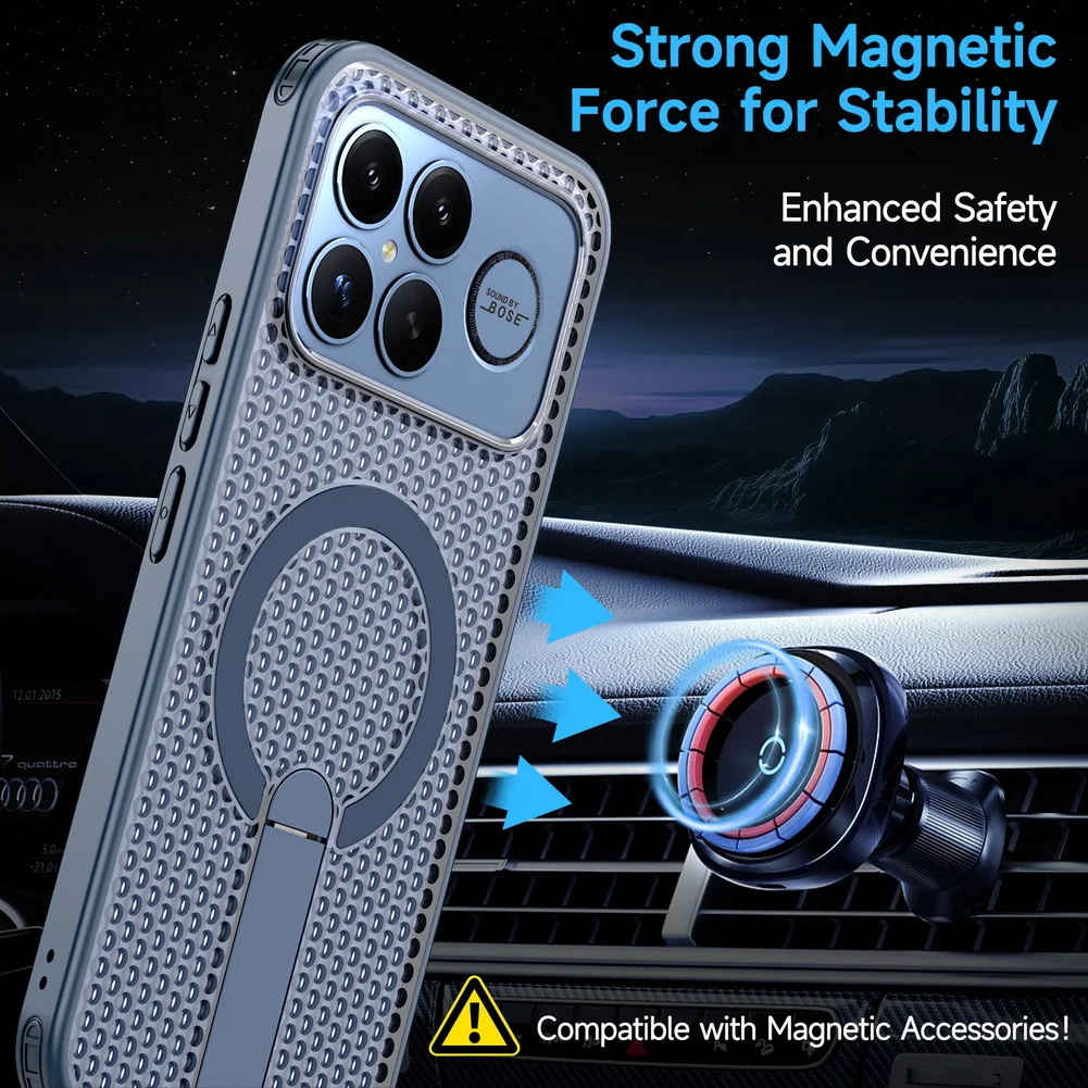 Honeycomb Cooling Stand Holder with Magnetic Ring Case - Premium Protective Cover