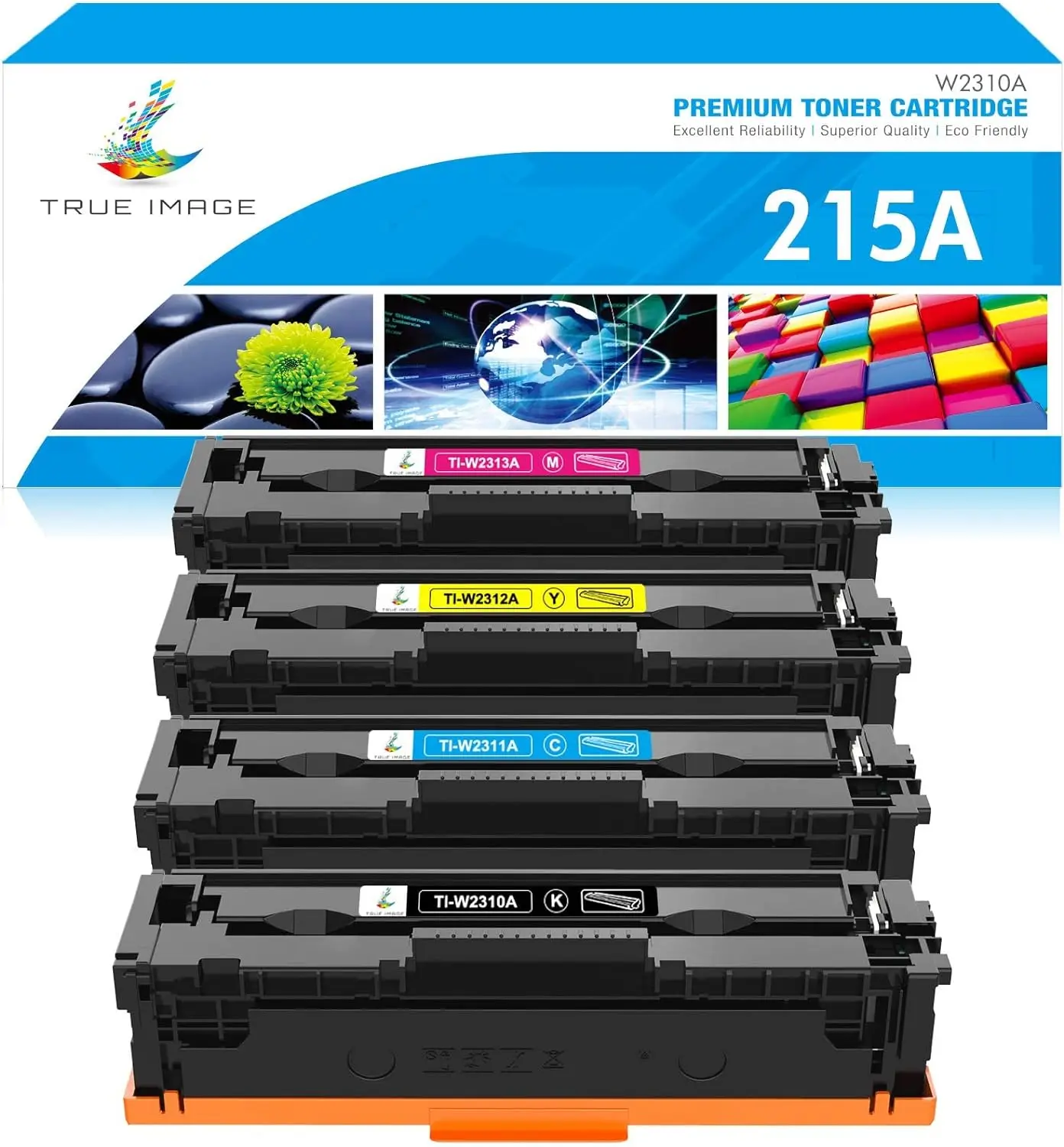 

Toner Cartridge Replacement for HP 215A W2310A for HP Color Pro M182nw M183fw M155 W2311A W2312A W2313A Printer Toner (Black Cya