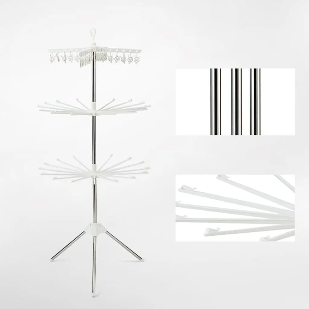 Stainless Laundry Folding Drying Rack Clothes Towel Dryer Hanger Stand 4