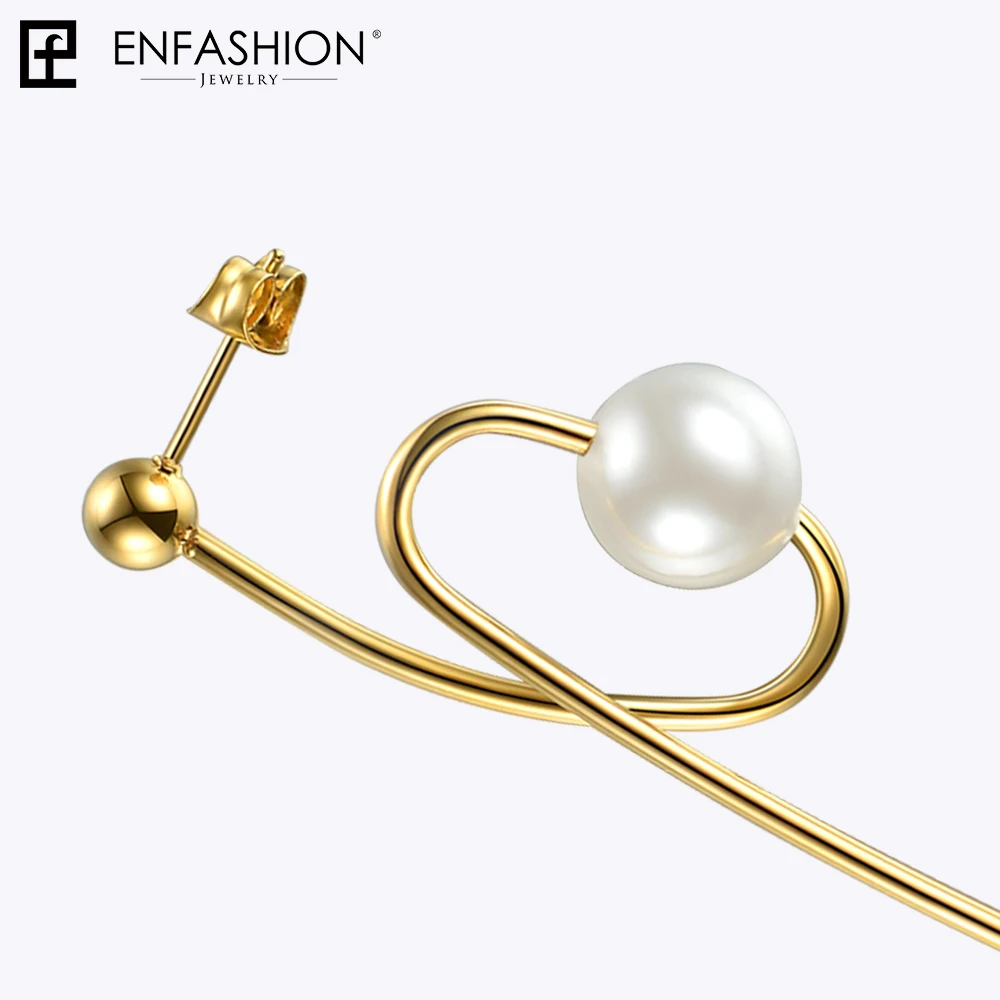 Enfashion Star Trails Earrings Stainless steel Gold color Dangle Earrings for women Long Earings Jewelry Wholesale 181069