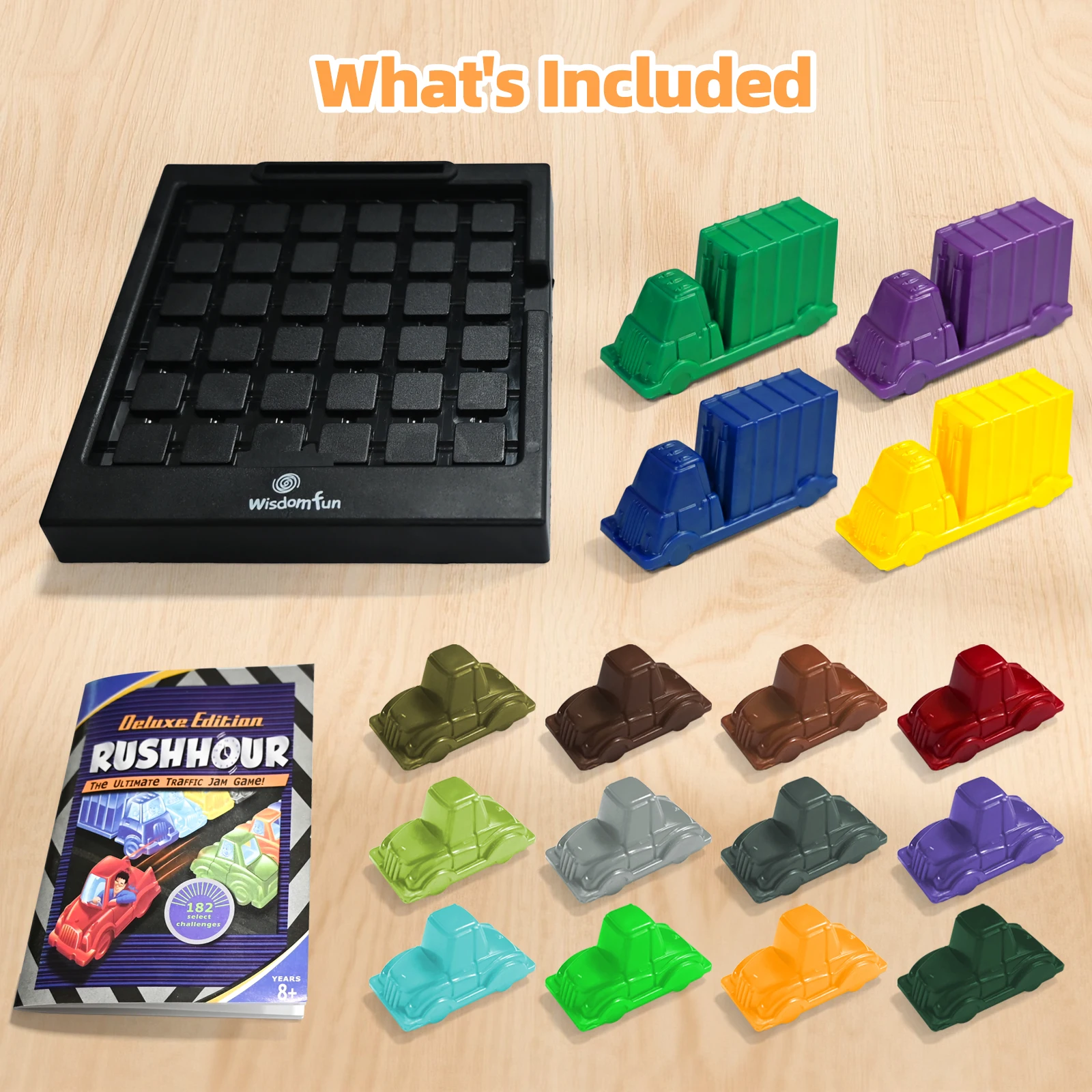 מכונית שעון הרעש Huarong Road משחק שולחן לוגי לילדים פאזל תנועה חשיבה ניקוי משחק מעניין צעצועים