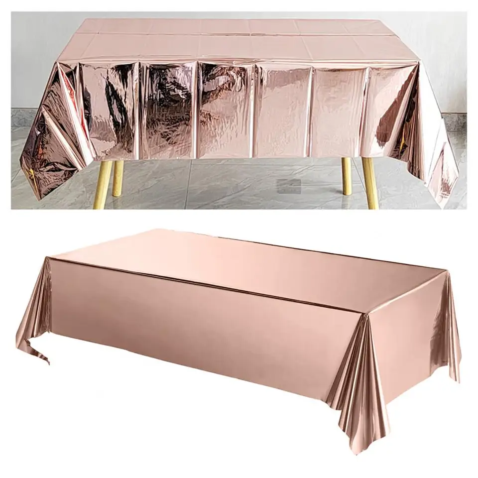 Polka Dot Disposable Plastic Tablecloth - 54x108 Inch Rectangle Party Table Cover For Indoor & Outdoor - View #5