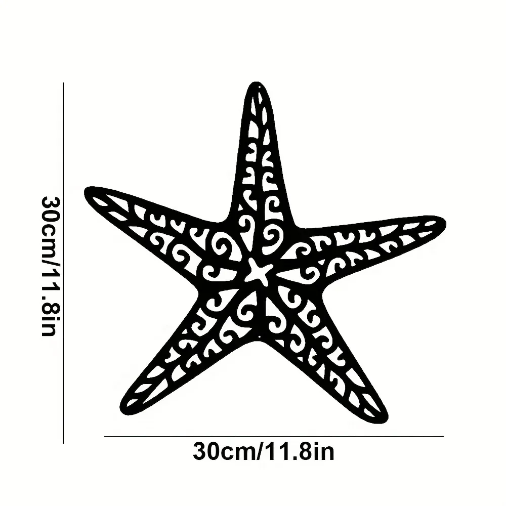 

Promotion Coastal Starfish Ocean Beach Metal Home Art,Metal Interior Decoration, Home Wall Hangings Decor Livingroom Bedroom Dec