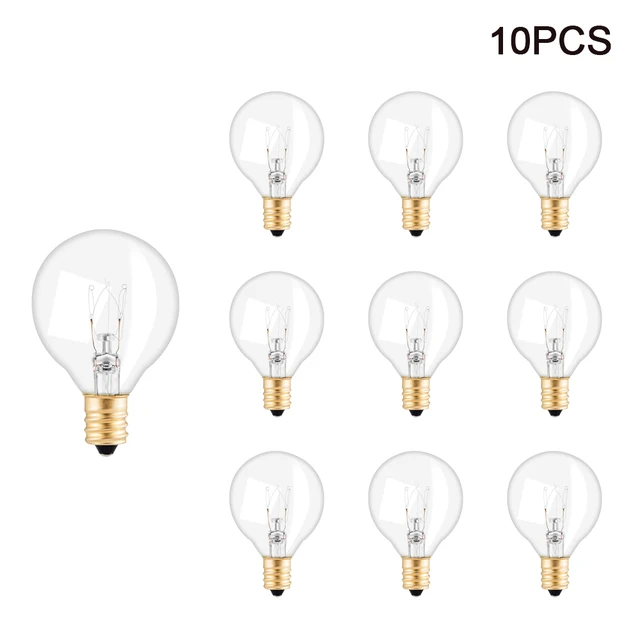 Globe Replacement Light Bulbs G40 7W Tungsten Edison Bulbs E12 2200K