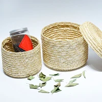 Seagrass Storage Basket Rattan Snack Container For Family GIft 2