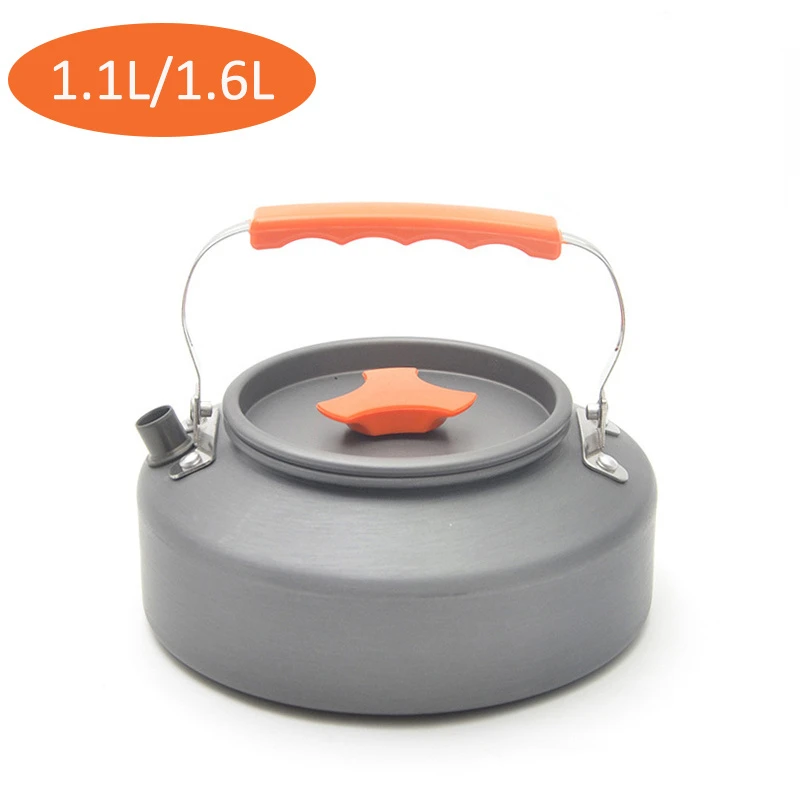 1.1/1.6L Outdoor Kettle Aluminum Alloy Pot Travel Pan Teapot Coffee Tableware Cookware for Hiking Camping Cookware Accessories camping cookware coffee kettle outdoor pot water kettle