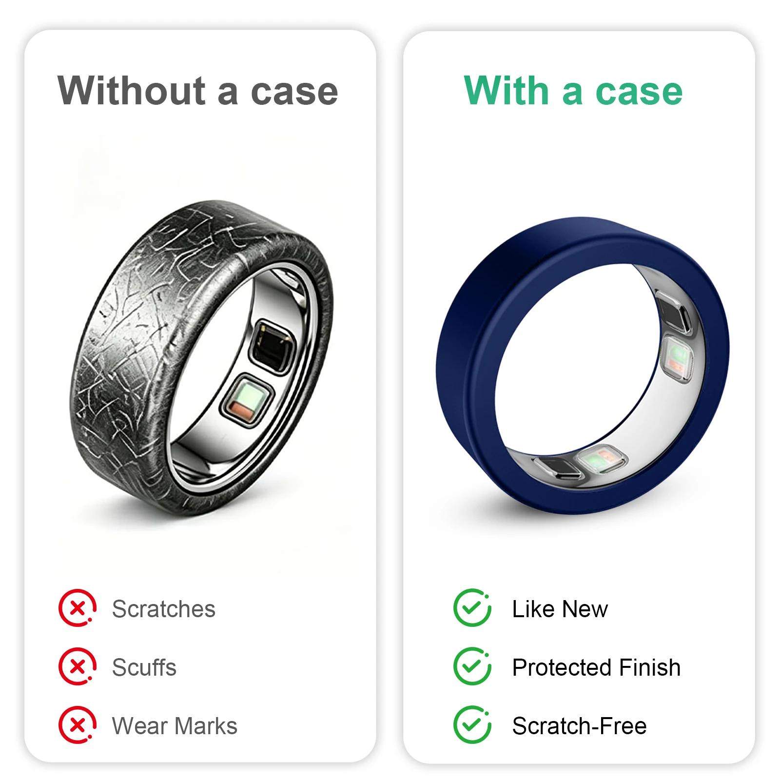 Confezione da 4/8 Protezioni in Silicone per Anello Oura Ring 5, Custodia Protettiva per Smart Ring, Ideale per Palestra e Allenamento, per Uomini e Donne - immagine 5