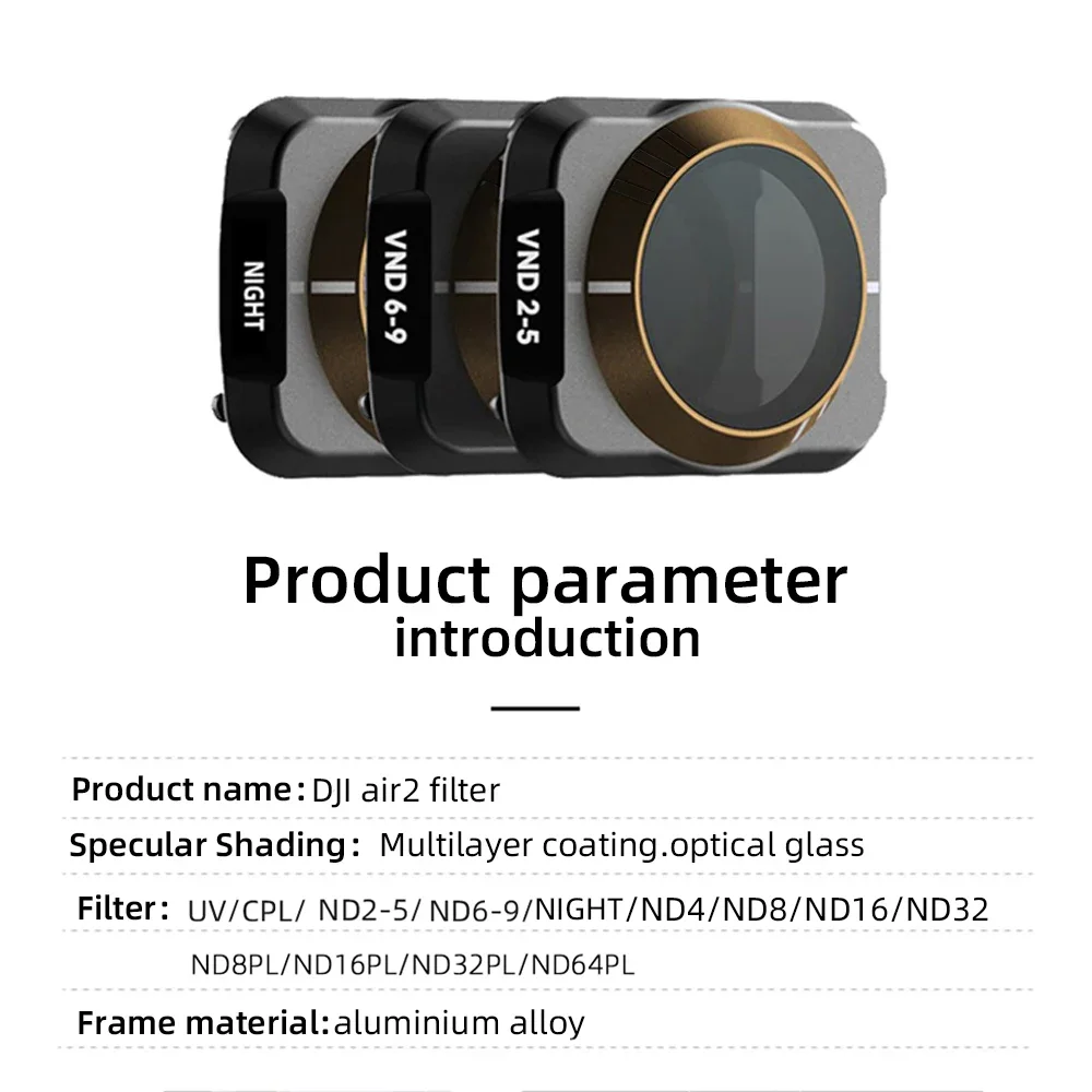 Drone Filter For DJI Mavic air 2 UV CPL ND 8 16 32 64 1000 Star Natural Night Filters Air2 Protect  Camera Lens Accessories 2
