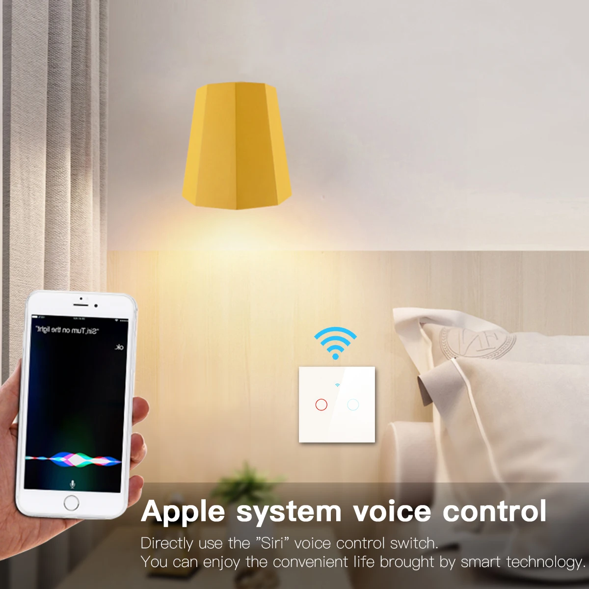 Homekit Switch Wifi interruptor For Apple APP smart Home Control Lamp Switches AC 220V 230V 110V US / EU smartthings No Neutral