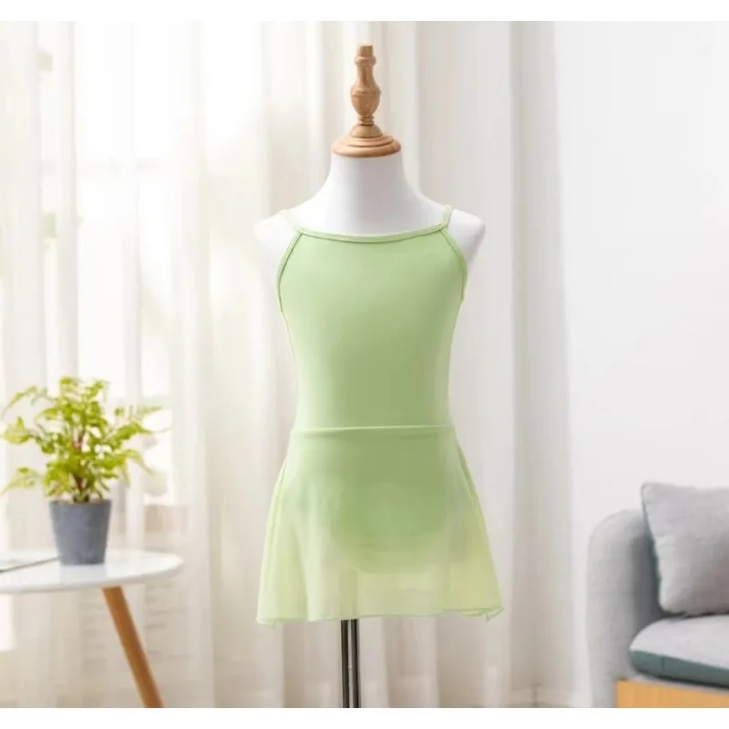 Children's Halter One-piece Dress Dance Dress Summer Girls Test Body One-piece Children's Ballet Chinese Dance Practice