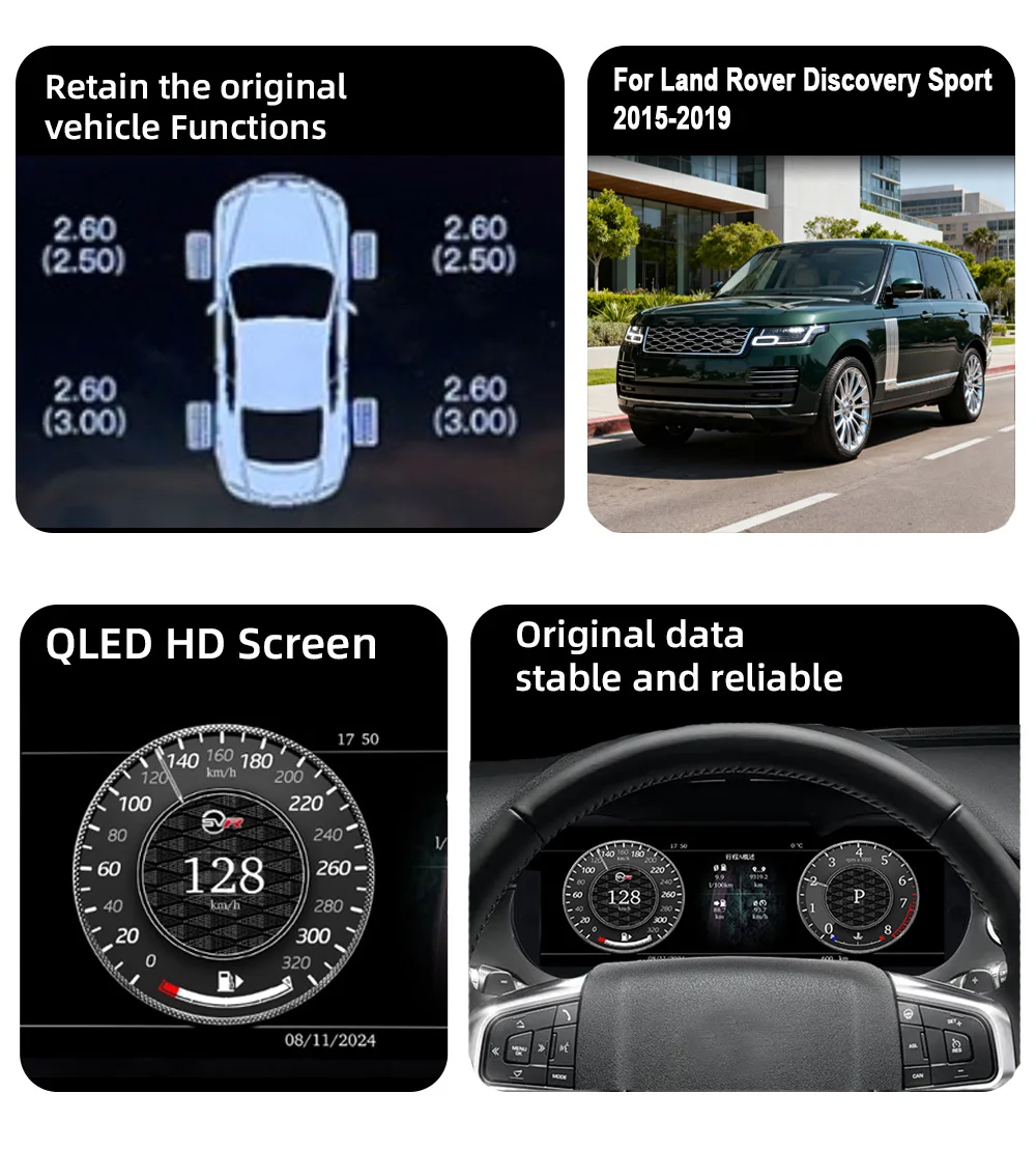 Digital Instrument Cluster For Land Rover Discovery Sport 2015-2019 Speedometer,
