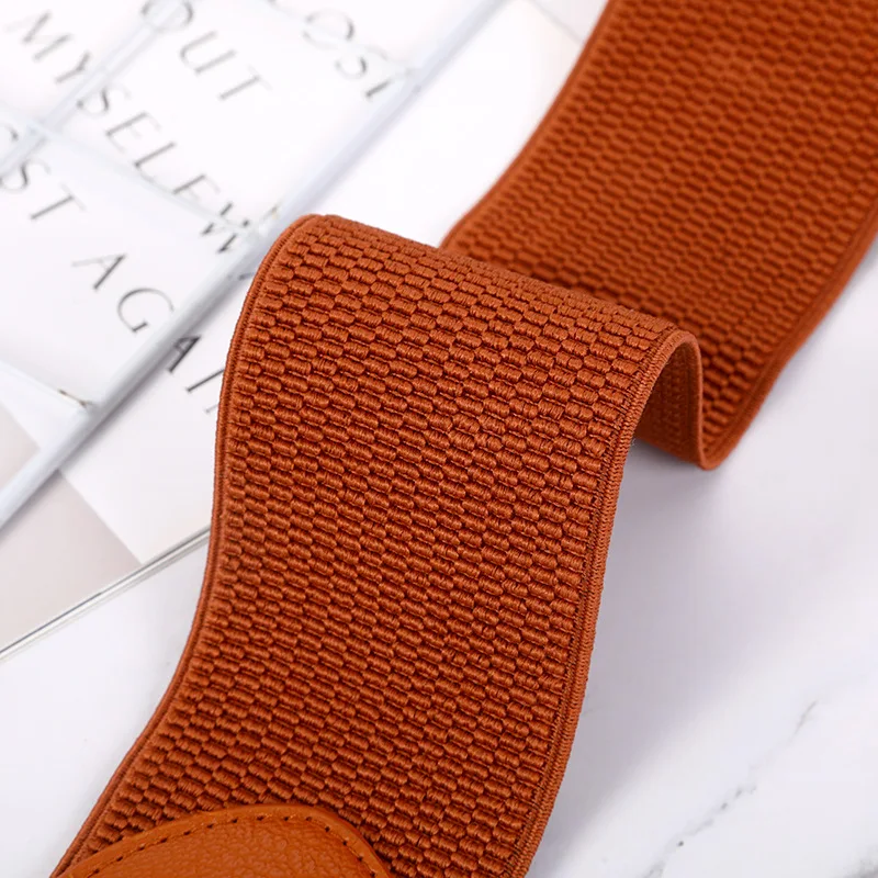 Breiter, dehnbarer, elastischer Cinch-Gold-Taillengürtel mit goldener großer Legierungsschnalle für Damenmode-Accessoires – Detail 9