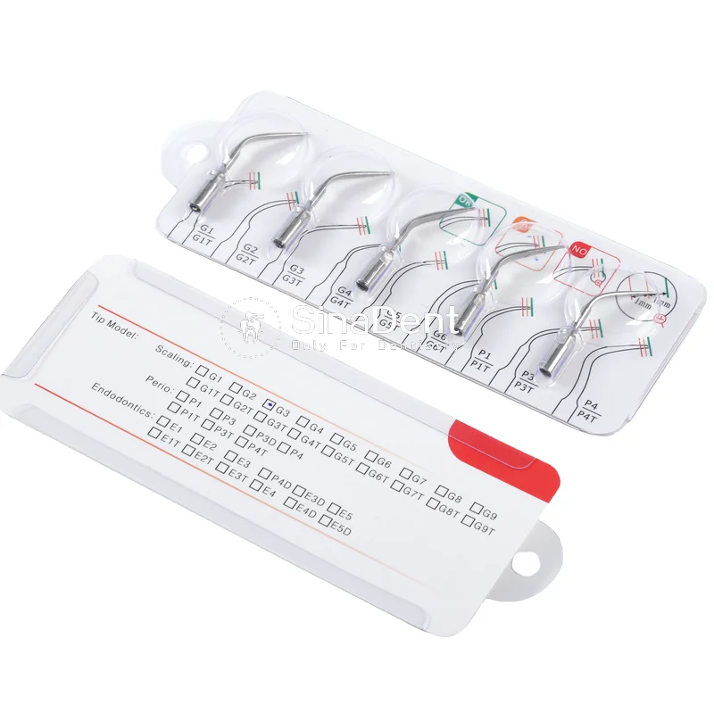 5Pcs/Pack Dental Scaler Tips  Dental Ultrasonic Scaler G1 G2 G3 P1 P3 P4 GD1 GD2 GD3 PD1 PD3 PD4 for EMS Woodpecker DTE Satelec 5