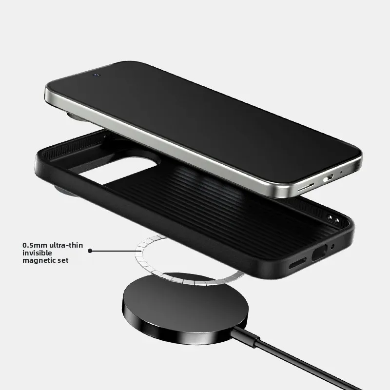 Kevlar Carbon Fiber Pattern Shockproof Wireless Charging Case