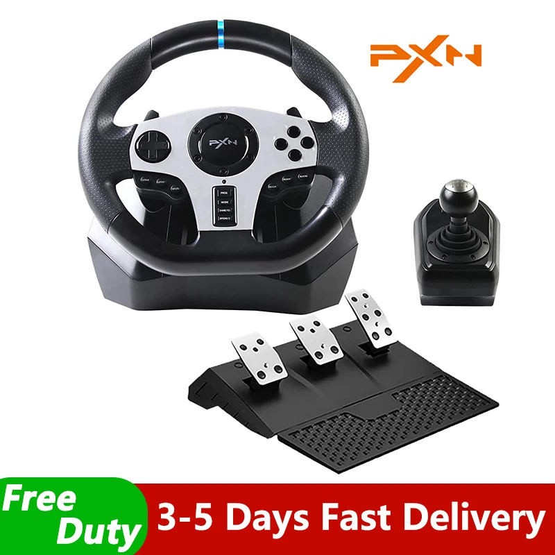 Xbox Steering Wheel - PXN V3II 180° Gaming Racing Wheel Driving Wheel, with  Linear Pedals and Racing Paddles for Xbox Series X