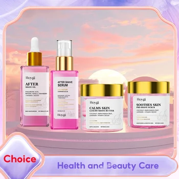Hair Removal Shaving Cream for Sensitive Skin Gentle Painless Depilatory Scrub Exfoliating Moisturizing Soothing After Shave Oil 1