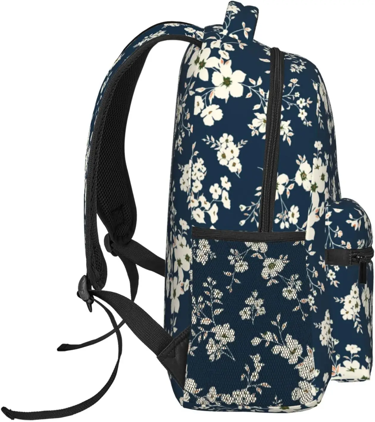 MCWTH Floral Laptop Backpack - 14" Canvas Daypack For Women & Teens