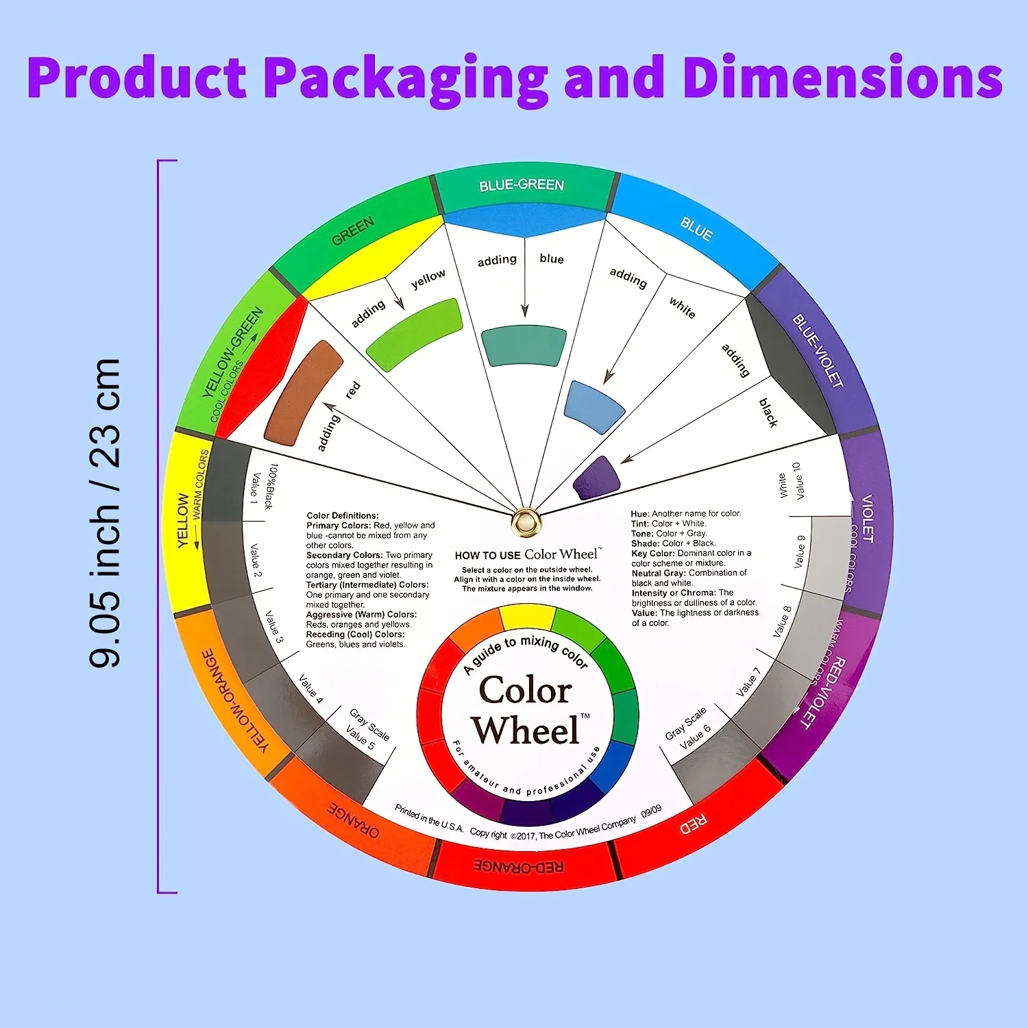 Ruota Dei Colori AOZUO - Guida Miscelazione Colori, Tavolozza Rotante Per Artisti E Designer - Foto 2