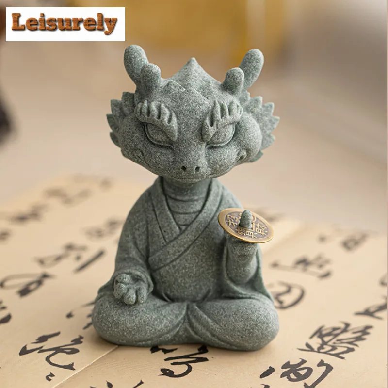 Green Sand Stone Attraction Wealth Tea Pet Traditional Tea Games Tea Figurine Play Toys Tea Statue Ornaments Supplies Gift Craft