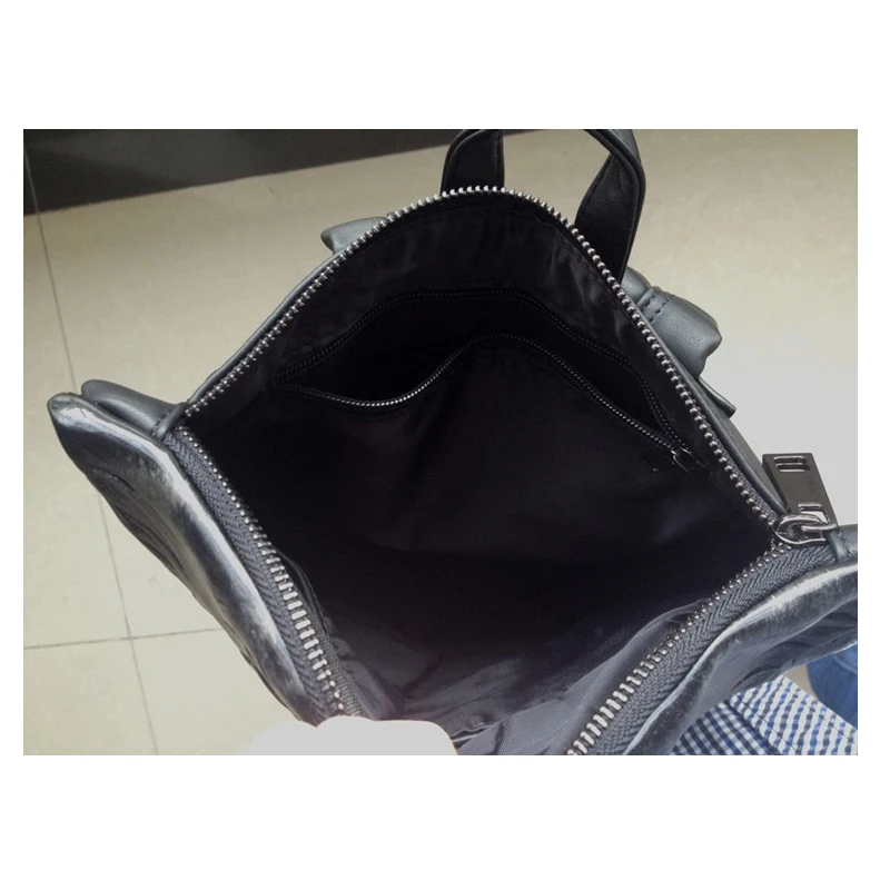 2022 Women Man hop trend Backpack Cool Black PU Leather 3D Graphic Embossed Owl Backpack Female Hot Sale Women Bag 6
