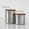 Wooden Stainless Steel Coffee Bean Storage Jar, Sealed Vintage Storage Tank, Coffee Set Retro-Style Coffee Can Home accessories 5
