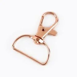Versatile Metal Lobster Clasp Swivel Clips for DIY Crafts & Accessories (RoseGold)
