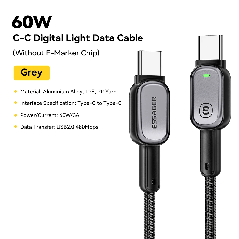 ตัวเลือกสินค้า สายชาร์จ Type-C 100W รองรับ PD สำหรับ iPhone Samsung Huawei Macbook