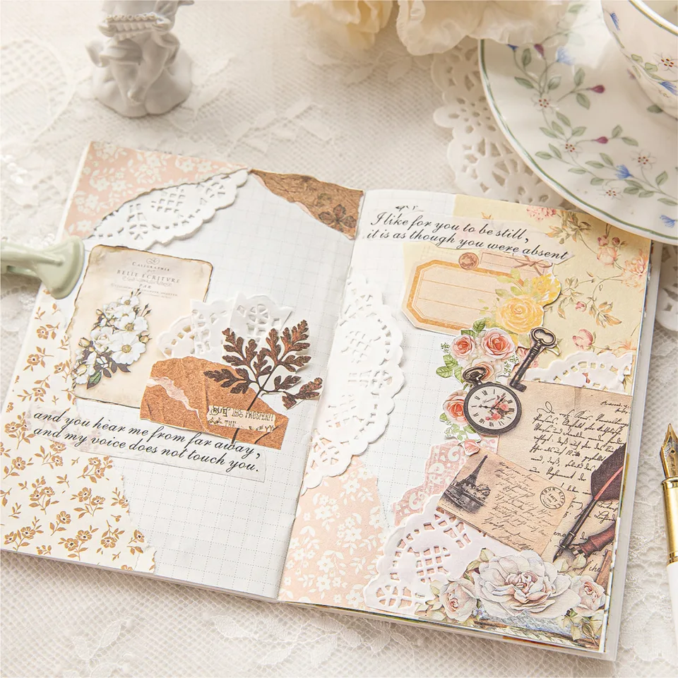 Mr Paper Vintage Flower Stickers Set for DIY