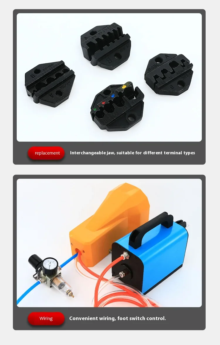 JH-16M Pneumatic Wire Crimping Tool Automatic Terminal Press Machine Customizabl
