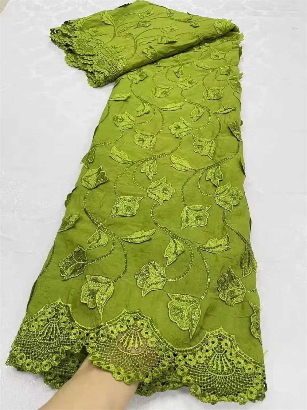 African Milk Silk Cord Lace Fabric 2025 High Quality Lace 5 Yards Nigerian French Mesh Lace With Beads For Wedding Dress Sewing