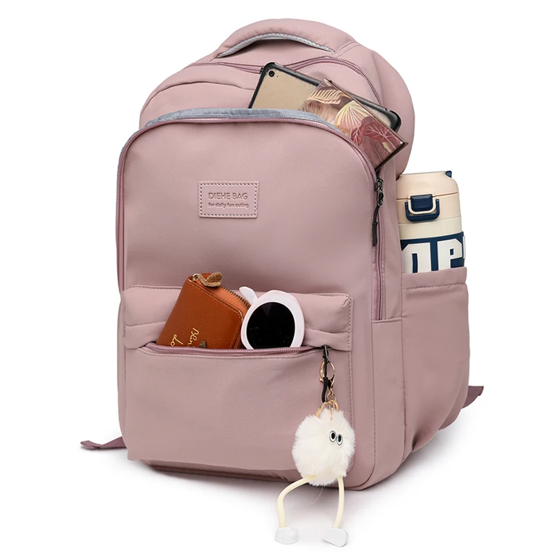 Zaino da donna Borsa da viaggio da donna casual multitasche femminile di grande capacità Zaino da scuola di alta qualità per zaino da libro per ragazza adolescente - immagine 4