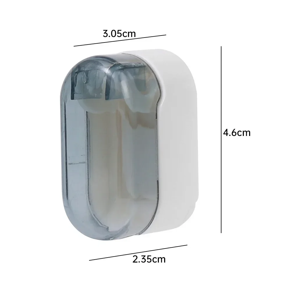Punch-free Toothbrush Holder Wall-Mounted Dustproof Toothbrushes Boxes Household Bathroom Travel Portable Organizer Accessories