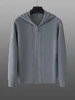 Aliselect Men Pure Cashmere Hooded Cardigan Autumn Winter New Zipper Knit Jacket Thick Sweater Leisure Plus Size Coat Warm Shirt 3