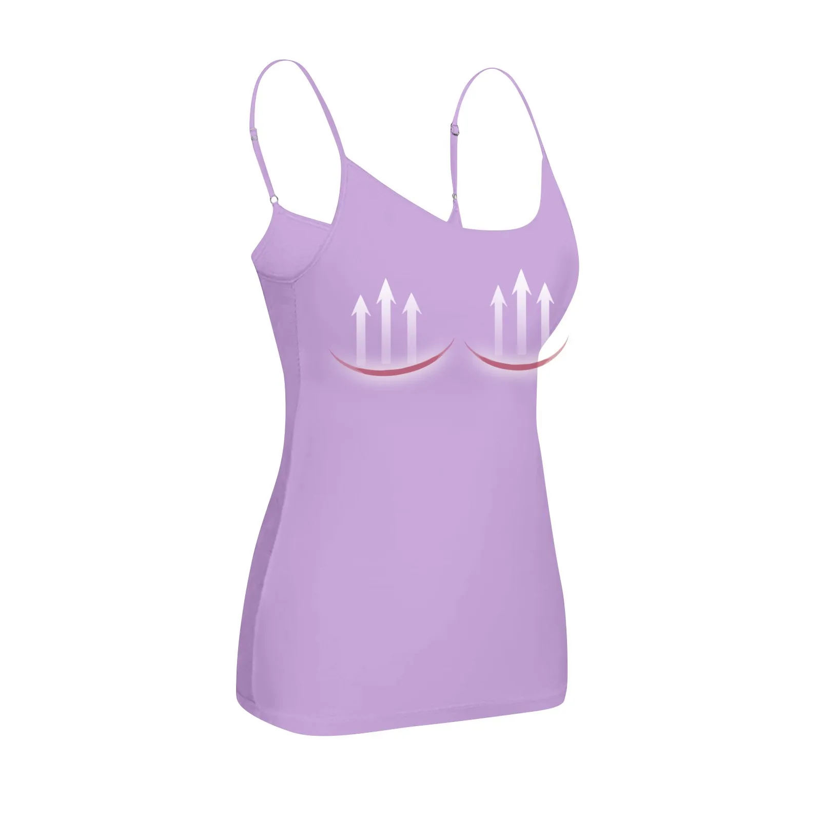 Description Picture 6 of itemWomen'S Sexy Tank Top Base With Breast Pad Plus Size Bra With Breast Pad Solid Color Fashion Casual Y2k