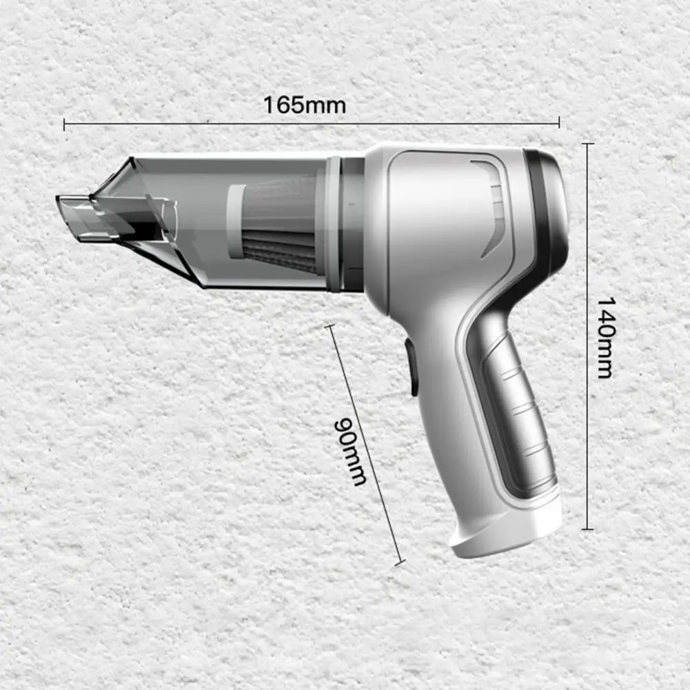 Cordless Car Vacuum Portable Wireless Car Vacuum Cleaner with 9000pa Strong Suction Low Noise Operation Rechargeable for Wet