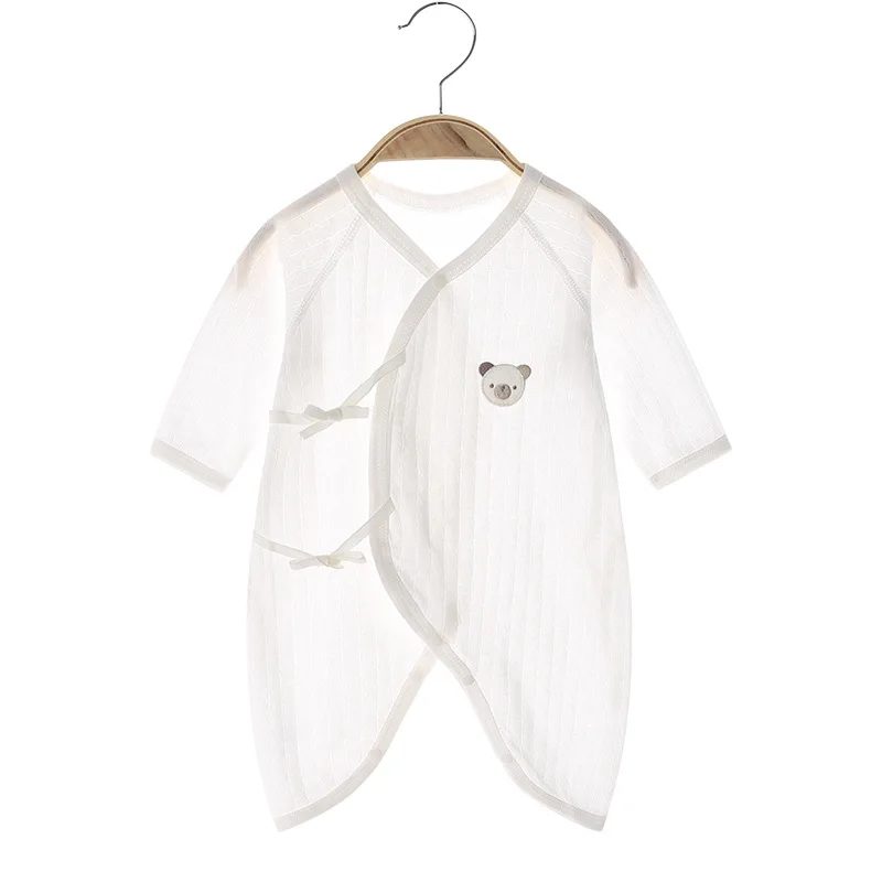 Baby Clothes Bodysuit Sweatshirt 100% Cotton Newborn Infant Toddler Long Sleeve Girls Boys Lace-up Onesie