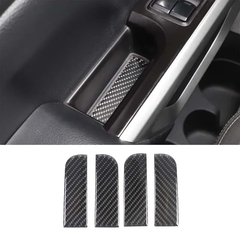 

For 2016-2023 Nissan Titan soft carbon fiber car styling door storage slot pad car interior protection accessories 4Pcs