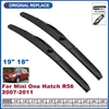 For Mini One Hatch R56 Car Wiper Accessories 2007 2011 Clean Front Windscreen Wiper Blade Brushes Wipers U Type J Hooks 19"+18" 1