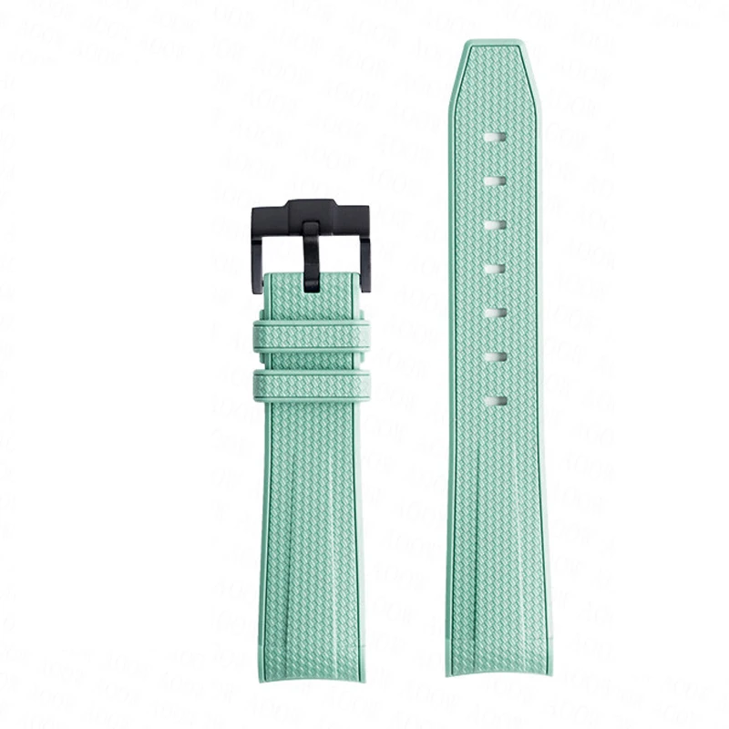 Premium 20mm Rubber Silicone Watch Band - Curved End Wrist Bracelet