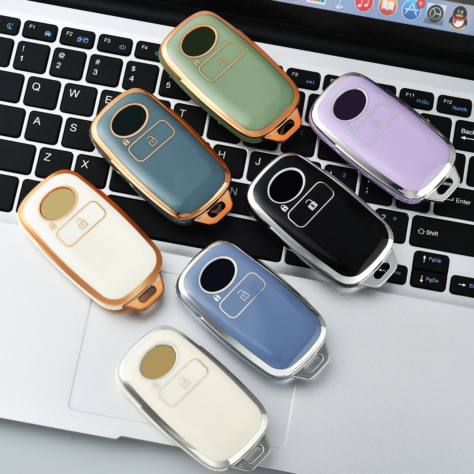 2-buttons-Car-Key-Fob-Fashion-Soft-TPU-Car-Key-Case-Cover-Shell-for ...