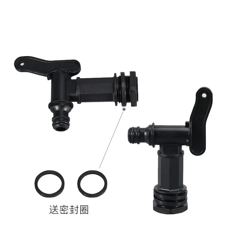 

3/4'' IBC Faucet Ton Barrel Valve S60 Center Transfer Cover Turn 6 Minutes 3/4'' 1'' Black Pacifier Faucet Garden Accessories