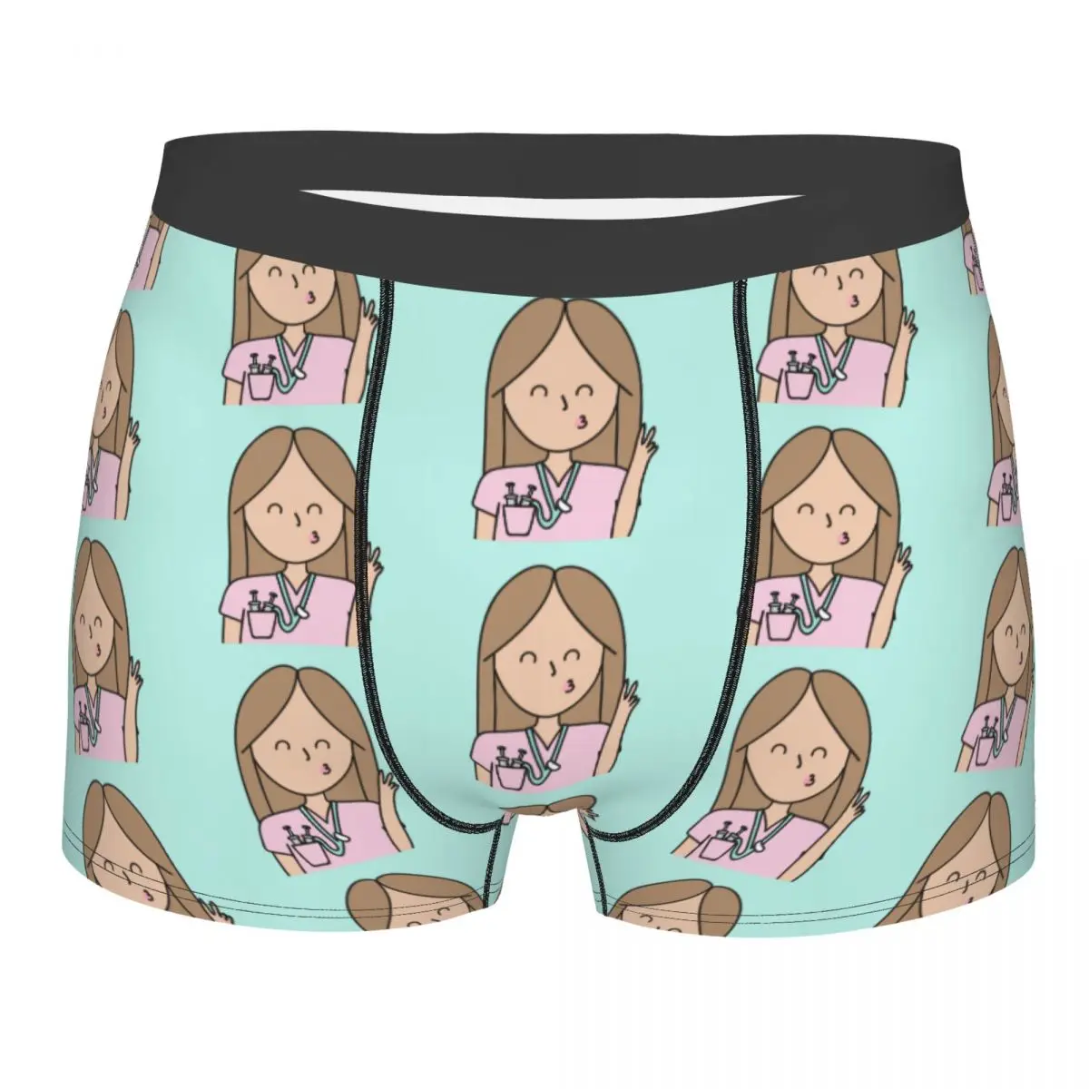 

Male Fashion Enfermera En Apuros Doctor Nurse Medical Underwear Boxer Briefs Men Breathable Shorts Panties Underpants