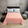 WASART Pure cotton flat bed sheet summer bedspread soft bed linens 2 people couple luxury double bed bedding king size bedsheet 6