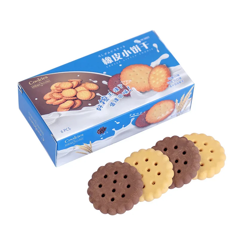 Cute Kawaii Creative Biscuit Eraser Cookie Rubber School Supplies Stationery Novelty Lovely Cake Eraser - 5