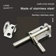 

1PC Durable Wooden Door Latch Steel Lock Hasp Sliding Bolt Safety Door Hardware Accessories For Home Gate Safety Lock D9S1