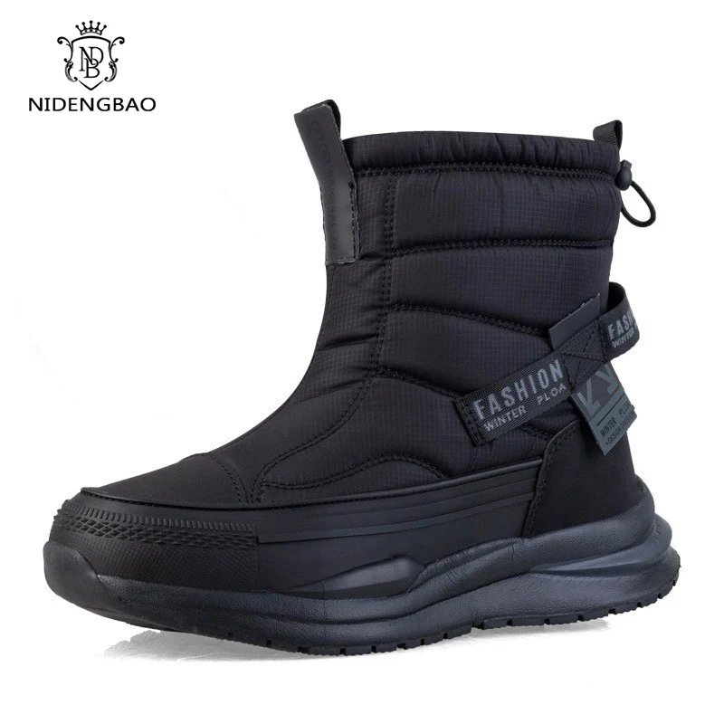 Winter Boots Men High-top Water-resistant Cotton Shoes Male Plus