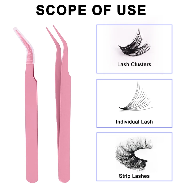 New false eyelash curler novice multi-functional stainless steel eyelash tweezers tool 3