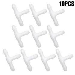 Multi-Type Car Windshield Washer Nozzles Hose Connector Kit - Wiper Spray Pipe Joint for Windscreen Accessories (White 10x T)